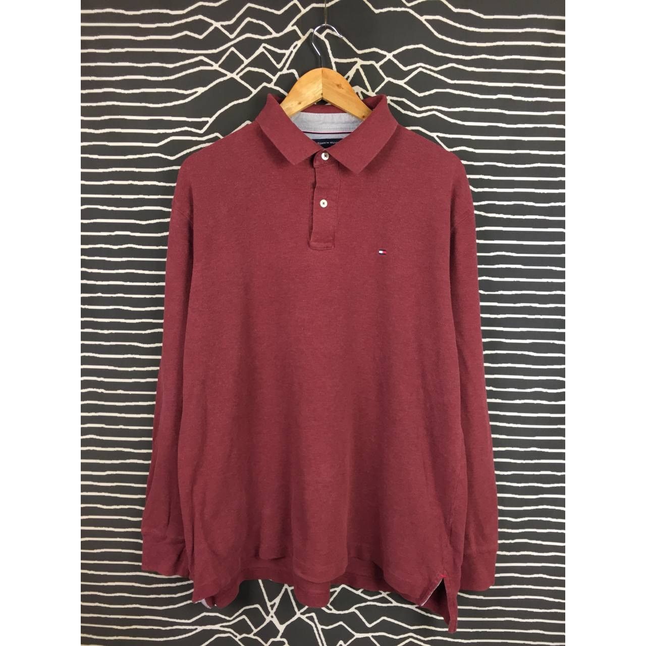 Tommy Hilfiger × Vintage Tommy Hilfiger Small Logo Classic Fit Longsleeve Polo Tee Size US XL / EU 56 / 4 - 1 Thumbnail