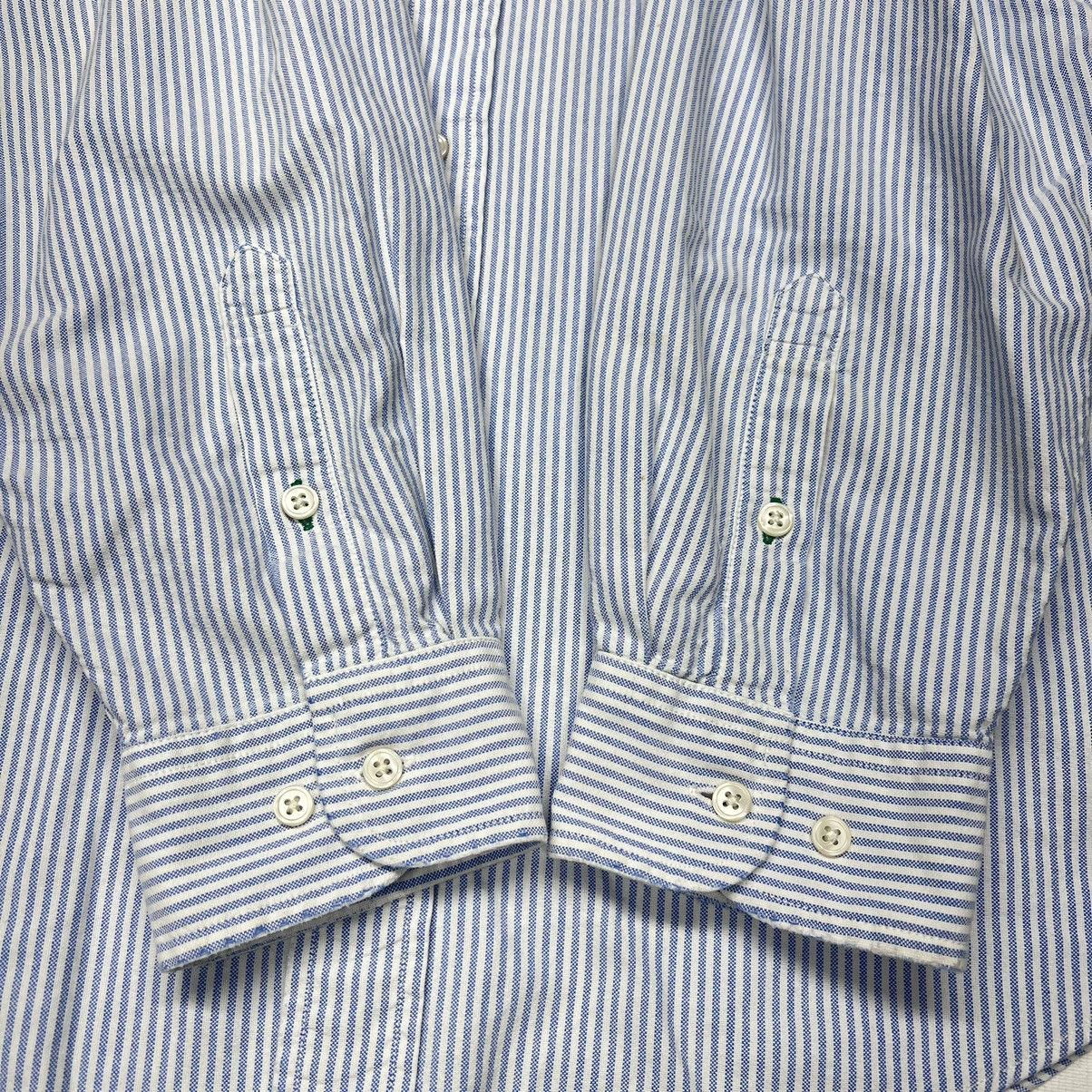 Tommy Hilfiger × Vintage VTG Tommy Hilfiger Button Down Shirt White Blue Striped Size US L / EU 52-54 / 3 - 9 Thumbnail