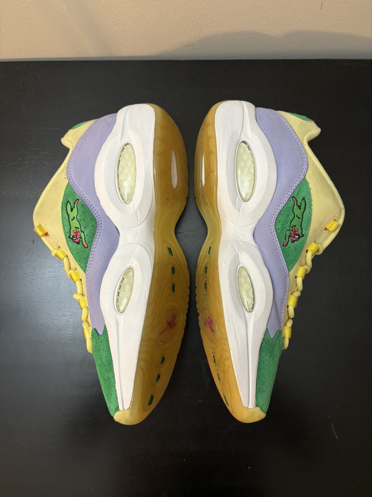 Reebok Question Low BBC Ice Cream Running Dog Yellow