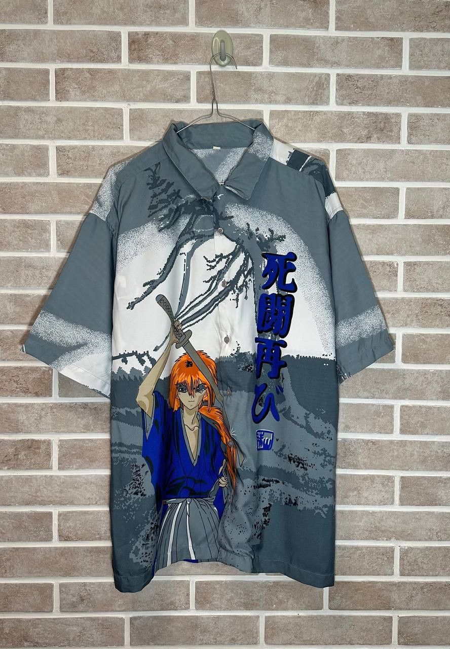 Anime × Japanese Brand × Vintage Vintage Rurouni Kenshin Shirt buttons up Samurai X Anime Size US XL / EU 56 / 4 - 1 Thumbnail