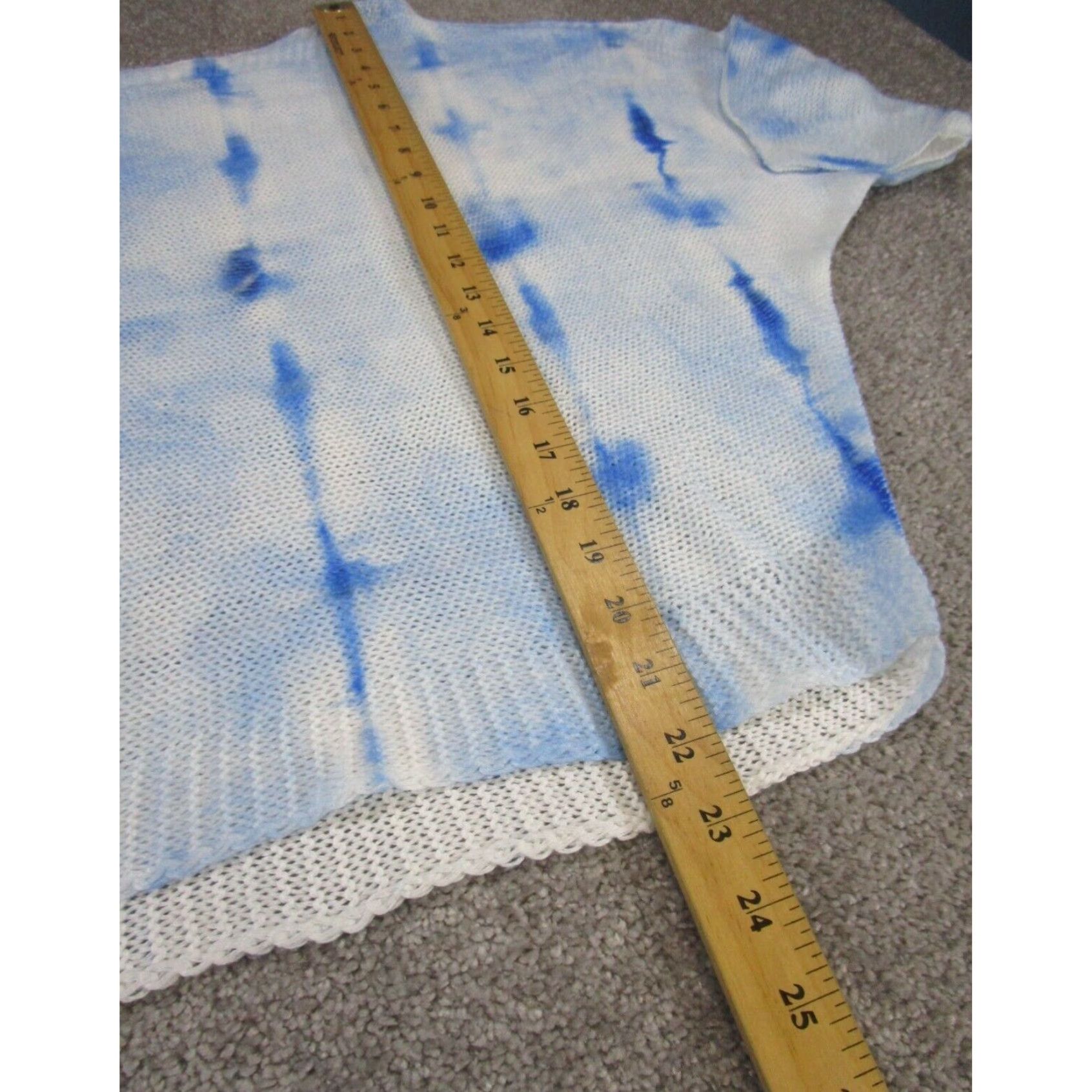 Vintage Luisa Ricci Womens Small Blue Knit Tee Shirt Size S / US 4 / IT 40 - 4 Thumbnail