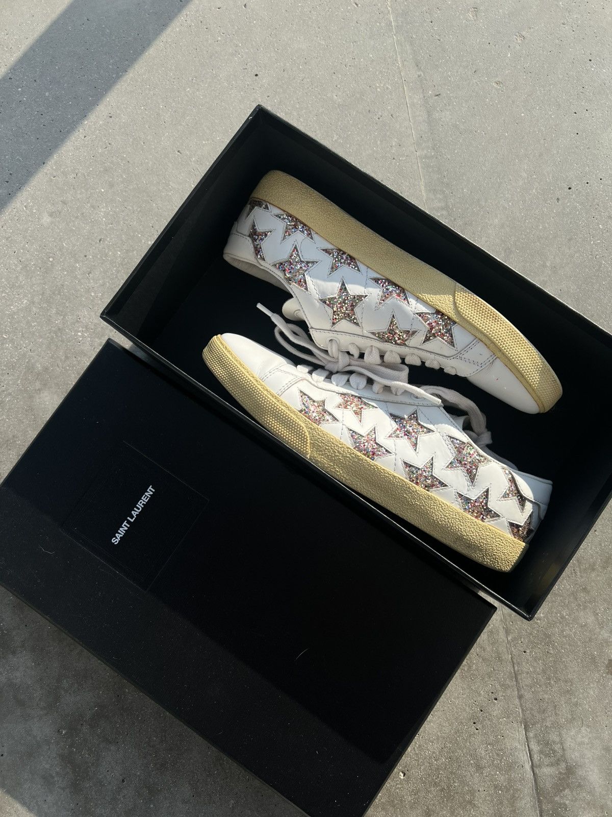 Saint Laurent Paris Saint Laurent SLP YSL SL/06 court stars low top sneaekrs Size US 6 / IT 36 - 1 Thumbnail