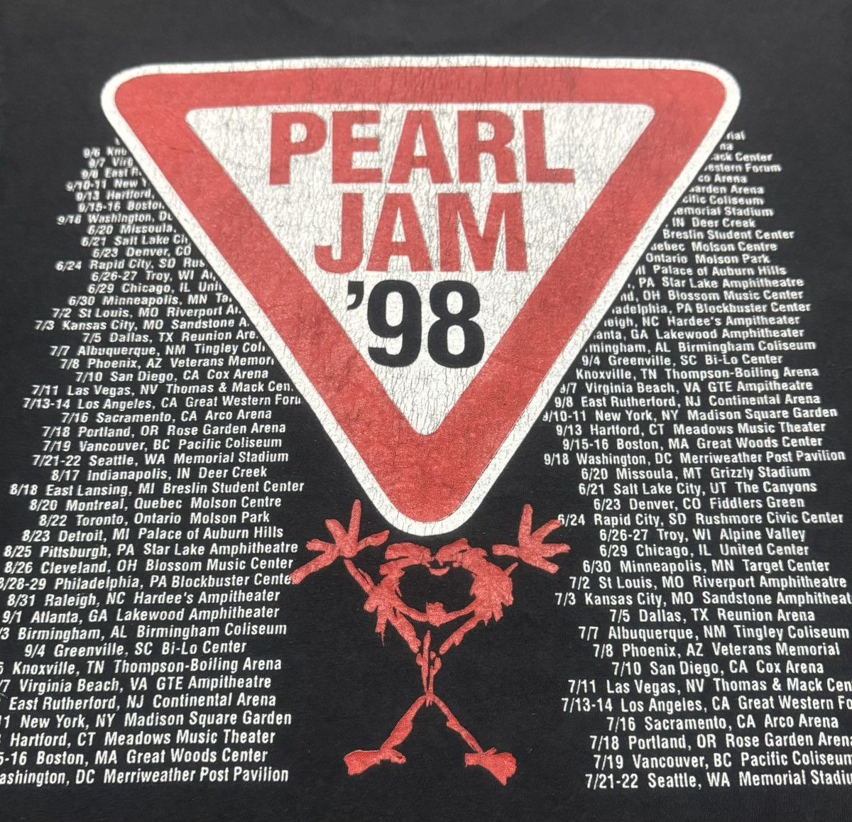Band Tees Vintage ‘98 Pearl Jam Stickman Yield Tour Size US L / EU 52-54 / 3 - 6 Thumbnail