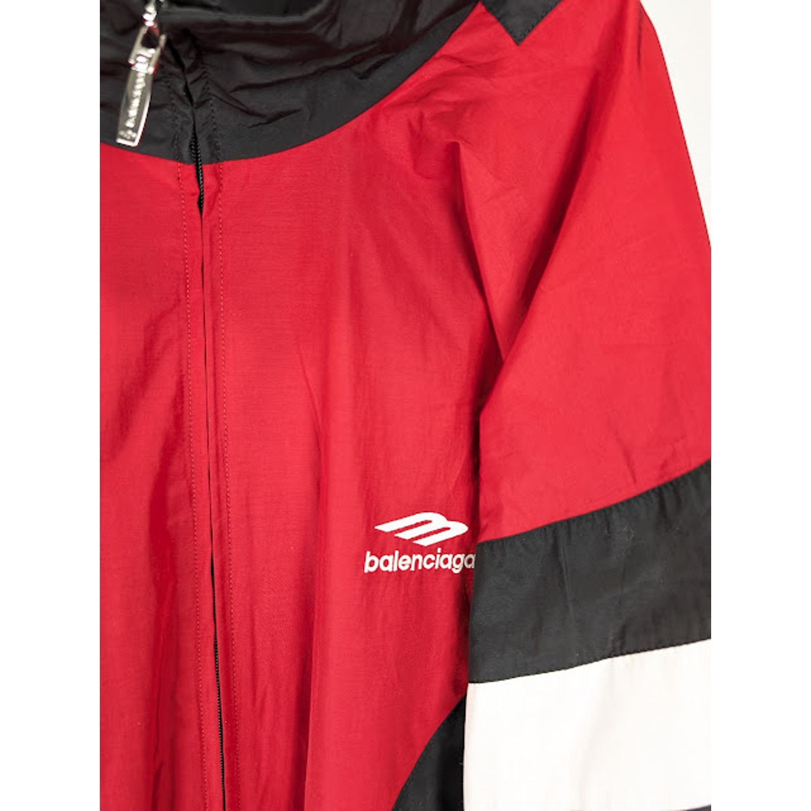 Balenciaga o1rshd1 Off Shoulder Tracksuit Jacket in Black Size US S / EU 44-46 / 1 - 5 Thumbnail
