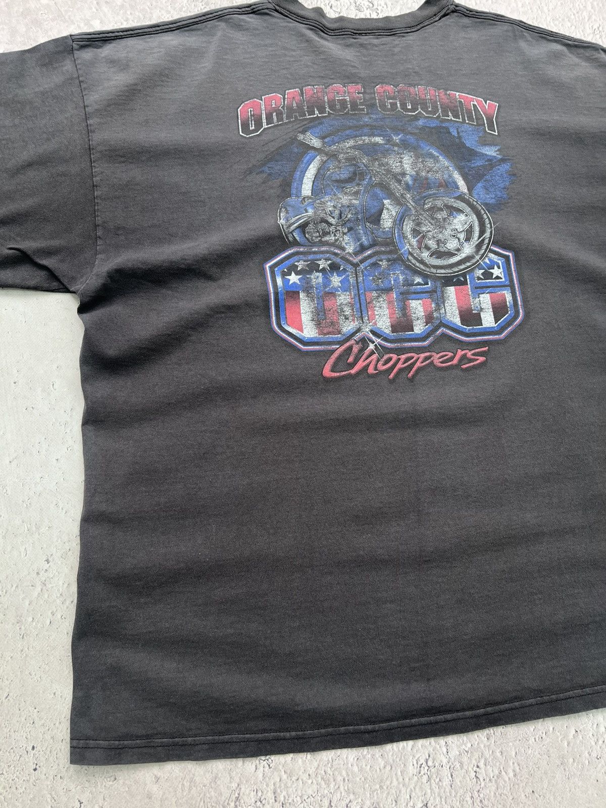 Vintage Sun faded Y2K Orange County Choppers Tee Boxy Fit Skater Size US XL / EU 56 / 4 - 13 Thumbnail