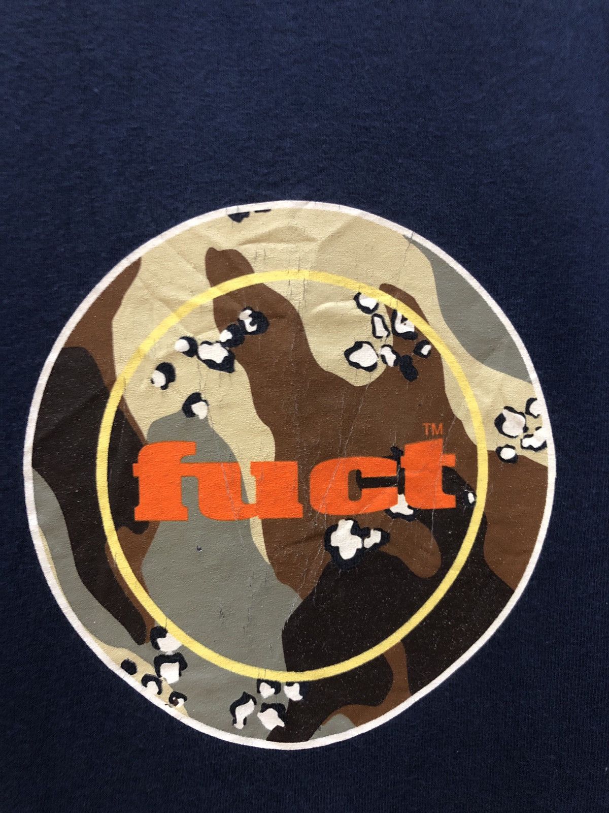 FUCT Archive Vintage 90s Fuct Skate Circle Camo Logo Tshirts Size US L / EU 52-54 / 3 - 3 Thumbnail
