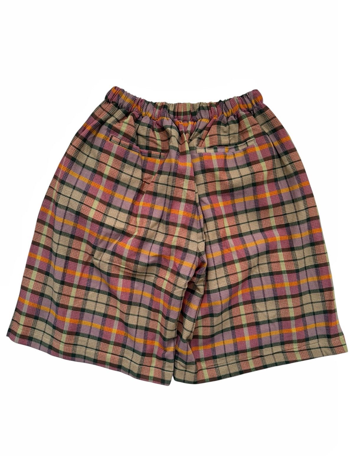The Elder Statesman Burnout Plaid Baggy Woven Shorts Size US 32 / EU 48 - 2 Thumbnail