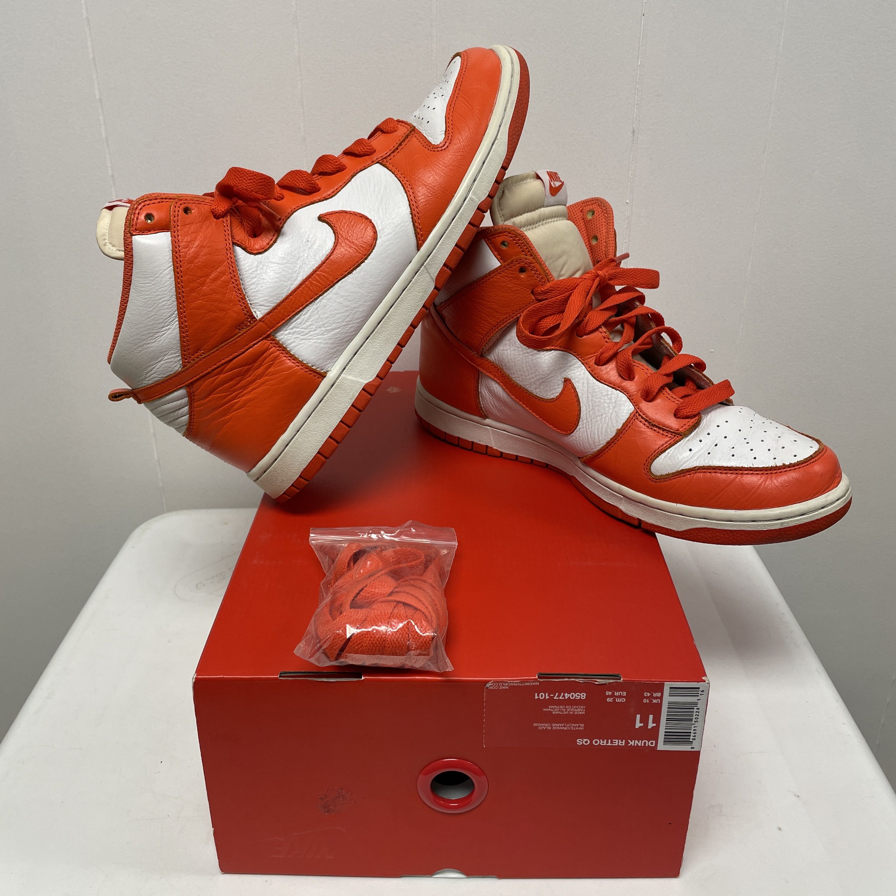 Nike Dunk High Retro QS Syracuse 2016 (850477-101), Size 11