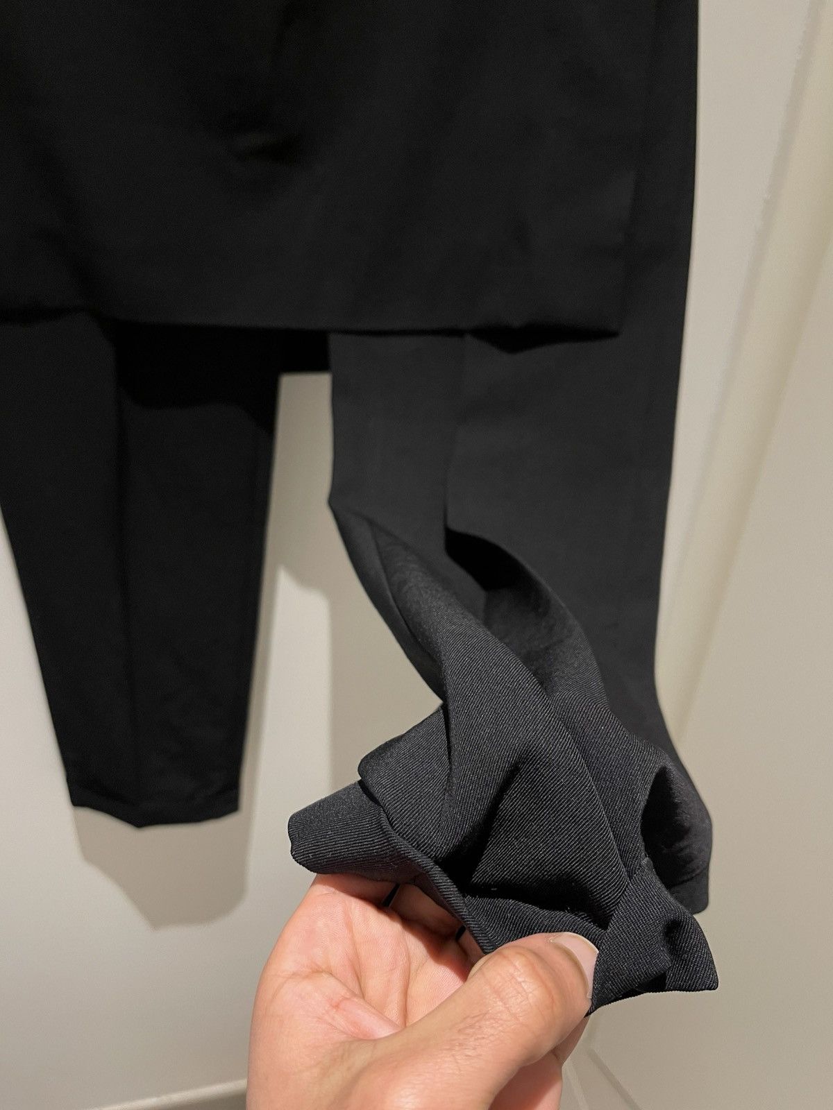 Dries Van Noten Dries Van Noten Black Mixed Wool Hybird Skirt Trousers Size US 30 / EU 46 - 12 Thumbnail