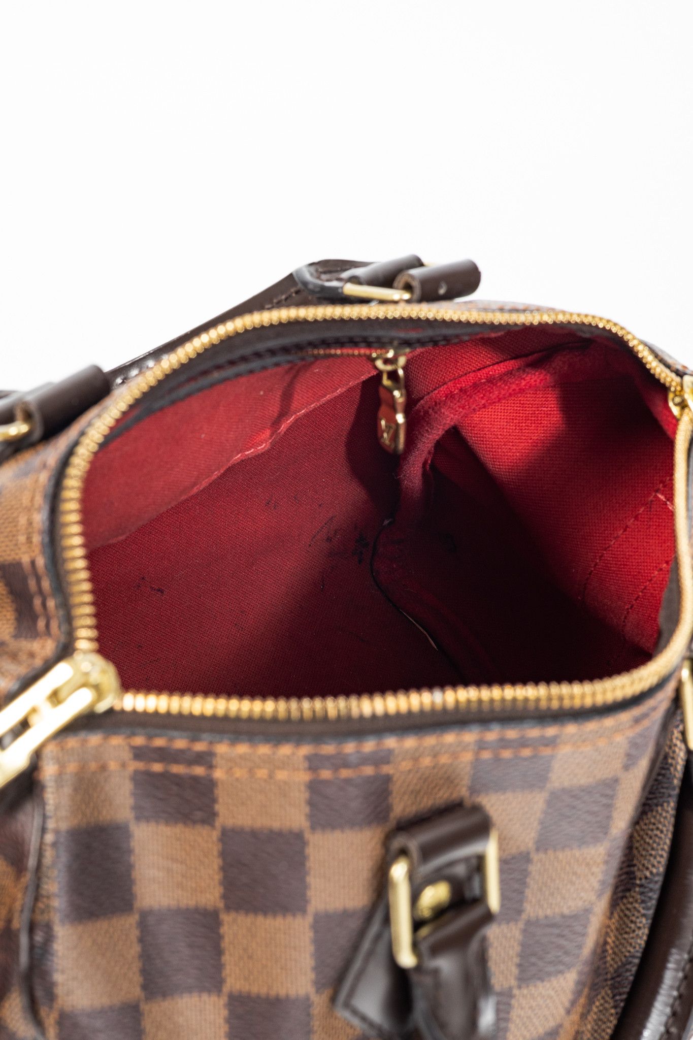 Louis Vuitton Louis Vuitton Speedy Bandouliere 25 Damier Ebene Canvas Bag Size ONE SIZE - 12 Thumbnail