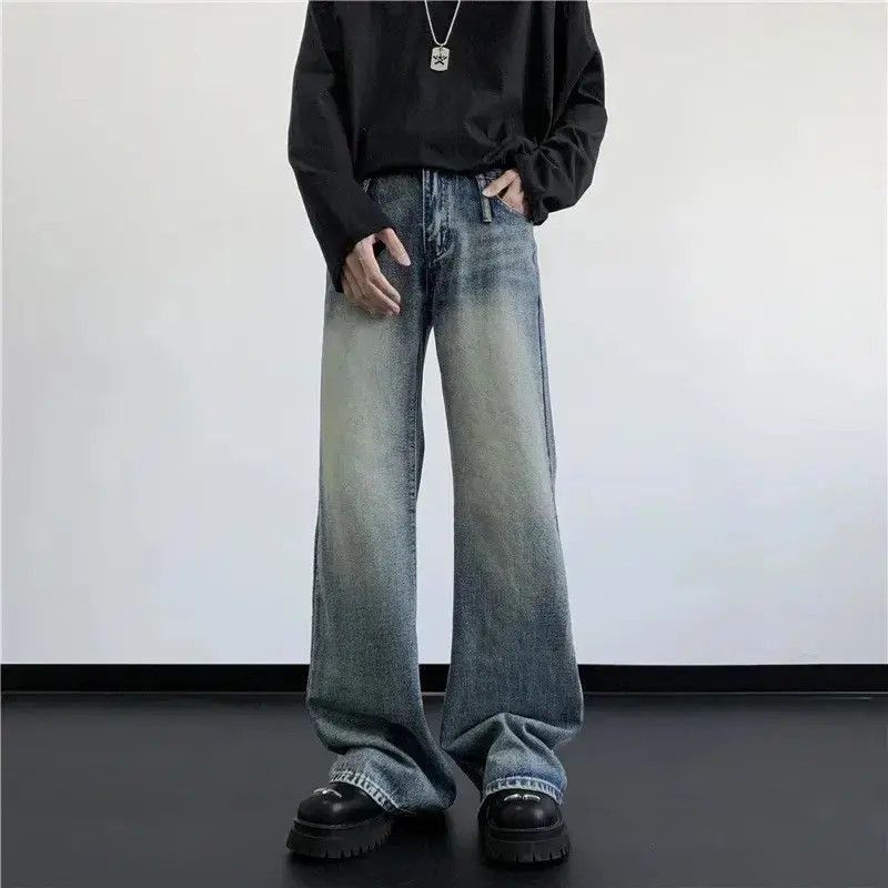 Japanese Brand Blue Washed Flared Denim Pant Size US 32 / EU 48 - 5 Thumbnail