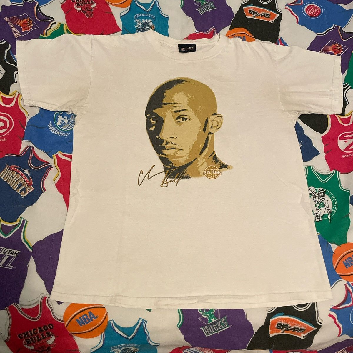 NBA × Vintage Vintage 2000s NBA Chauncey Billups Detroit Pistons Tee Size US L / EU 52-54 / 3 - 1 Thumbnail