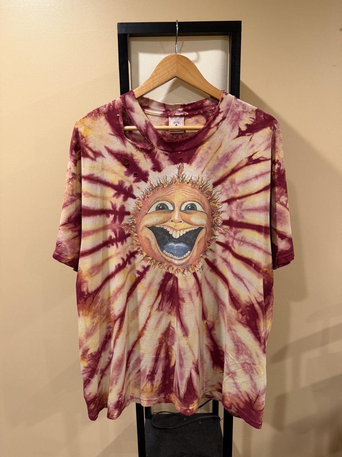Vintage Vintage Grateful Dead Psychedelic Sun Dubois Tie Dye T-Shirt Size US XL / EU 56 / 4 - 1 Thumbnail