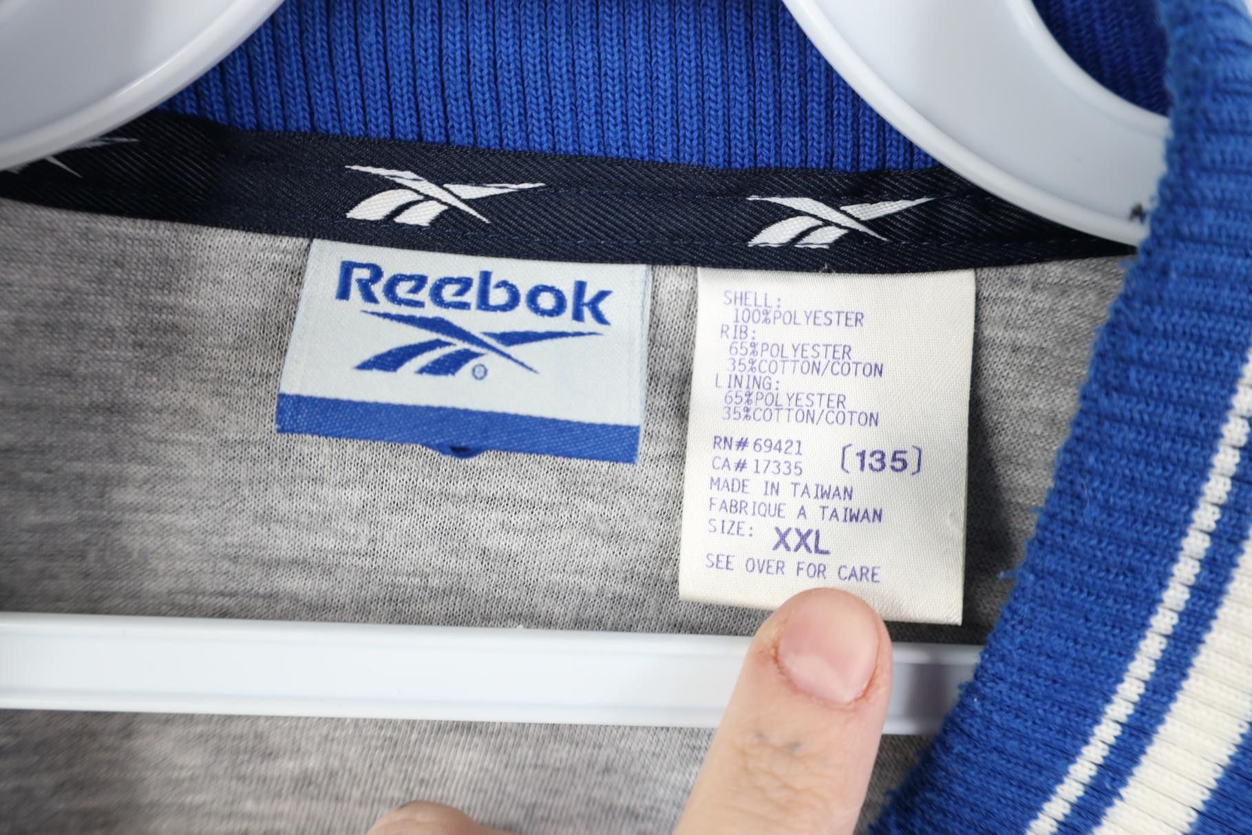 Reebok Vintage 90s Reebok Lined Pullover Windbreaker Jacket Blue Size US XXL / EU 58 / 5 - 7 Thumbnail