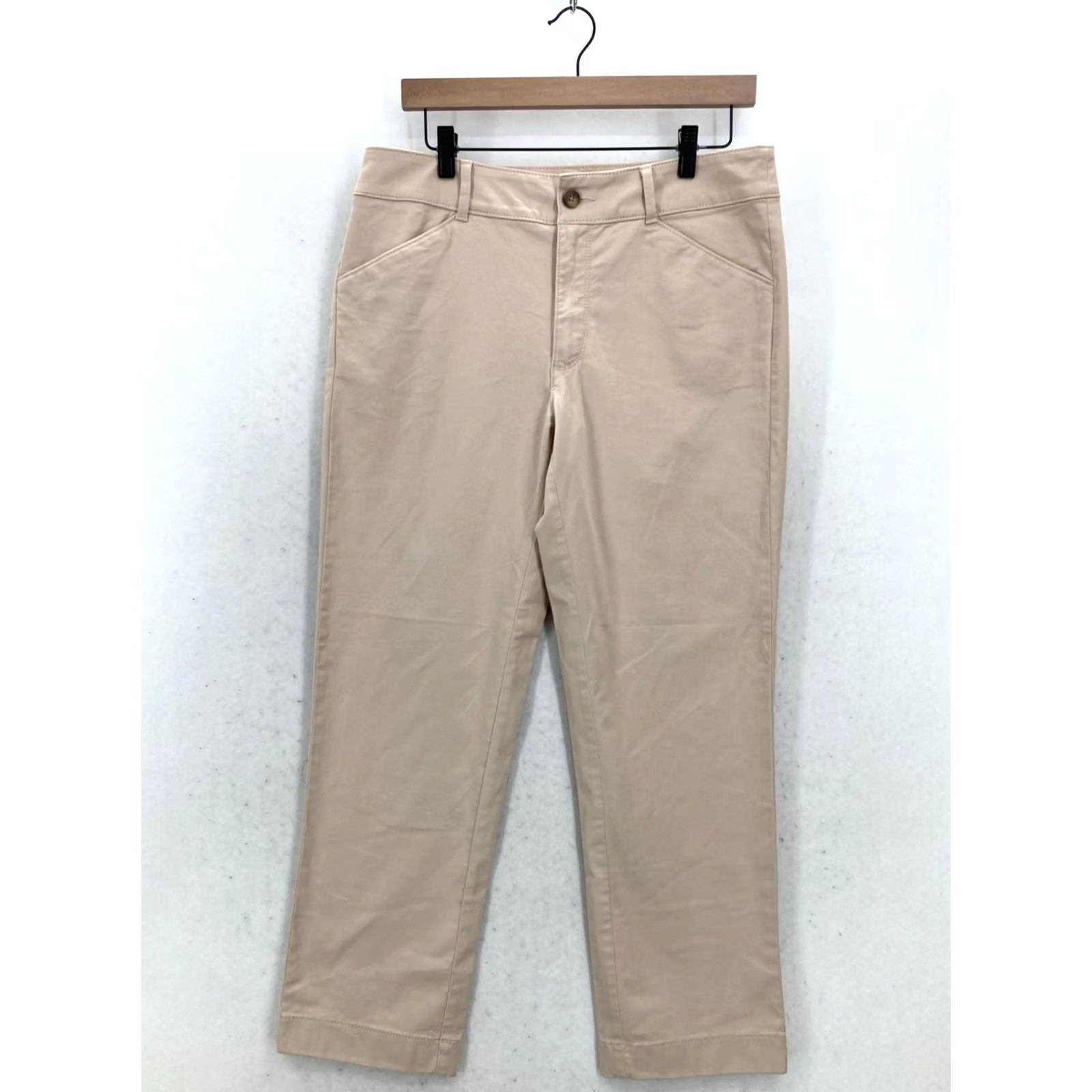 Loft LOFT Outlet Pants Women's 6 Khaki Beige Stretch Straight Leg Casual Preppy Size 28" / US 6 / IT 42 - 2 Thumbnail