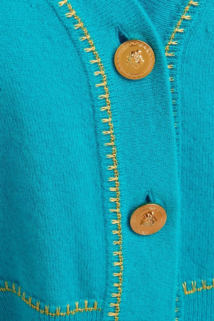 Versace o1y0226 Cardigan in Azure Size XS / US 0-2 / IT 36-38 - 4 Thumbnail