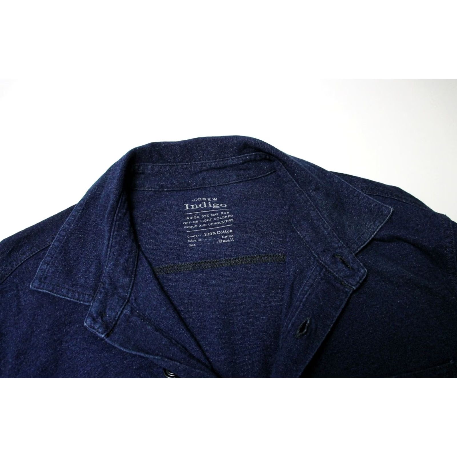 J.Crew J.CREW Indigo Shirt Men's SMALL Half Button Pullover Collared Pockets Size US S / EU 44-46 / 1 - 4 Thumbnail