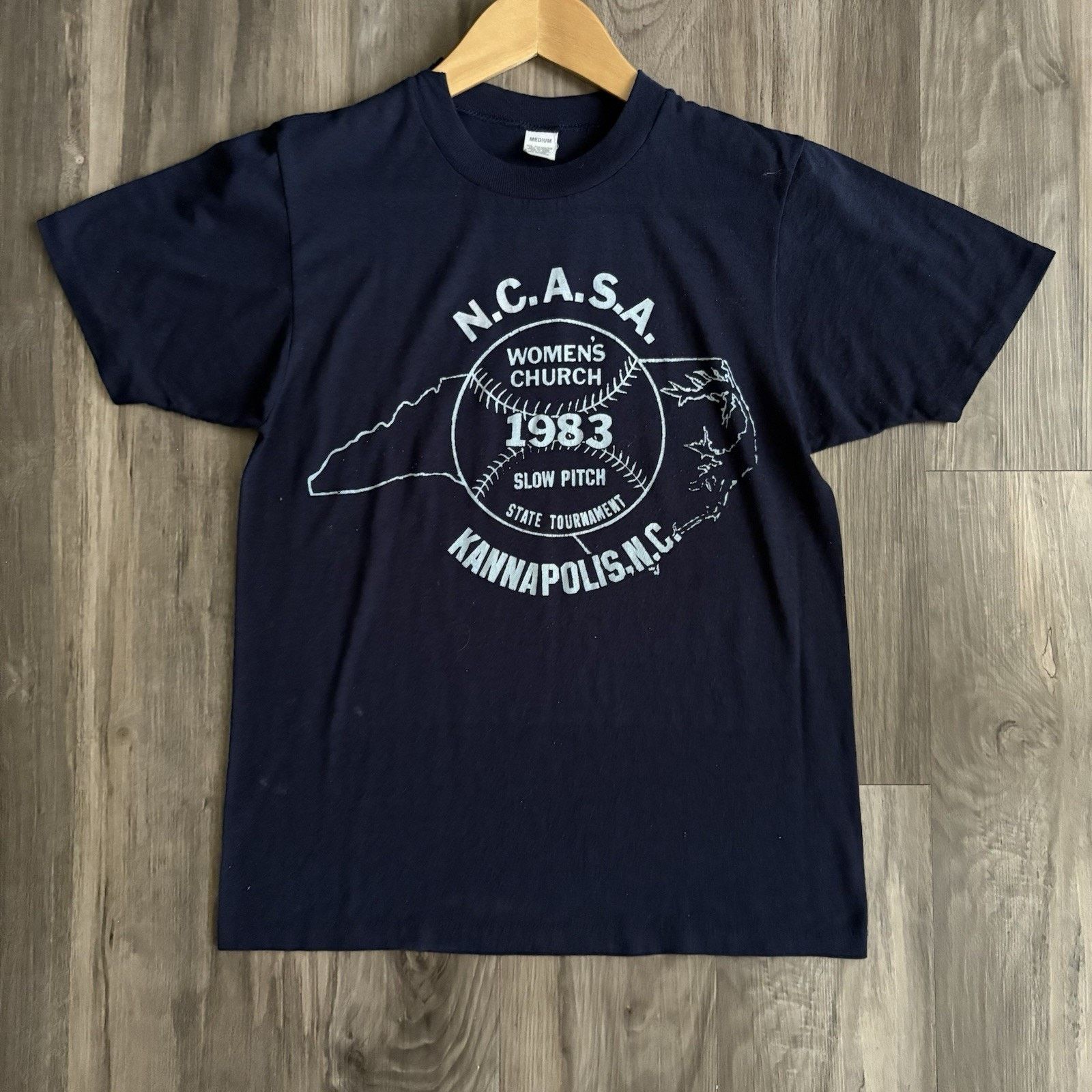 Vintage Vintage 1980s Paper Thin Burnout Navy Blue T-Shirt Size S Size US S / EU 44-46 / 1 - 5 Thumbnail