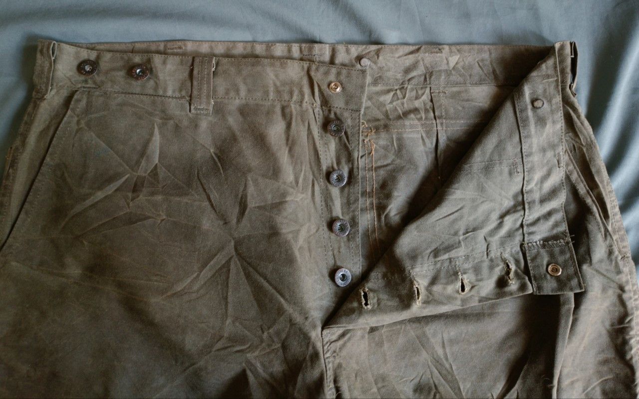 Filson Vintage 1990s Filson Tin Waxed Canvas Hunting Trouser. Size US 40 / EU 56 - 6 Thumbnail