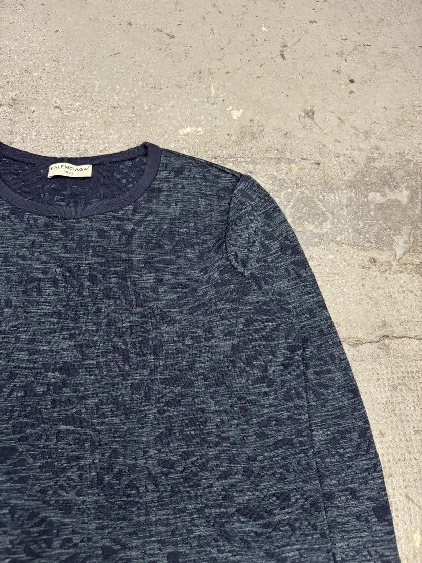 Balenciaga × Vintage SS2013 Balenciaga Navy Textured Sweater by Nicolas Ghesquiere Size US S / EU 44-46 / 1 - 10 Thumbnail