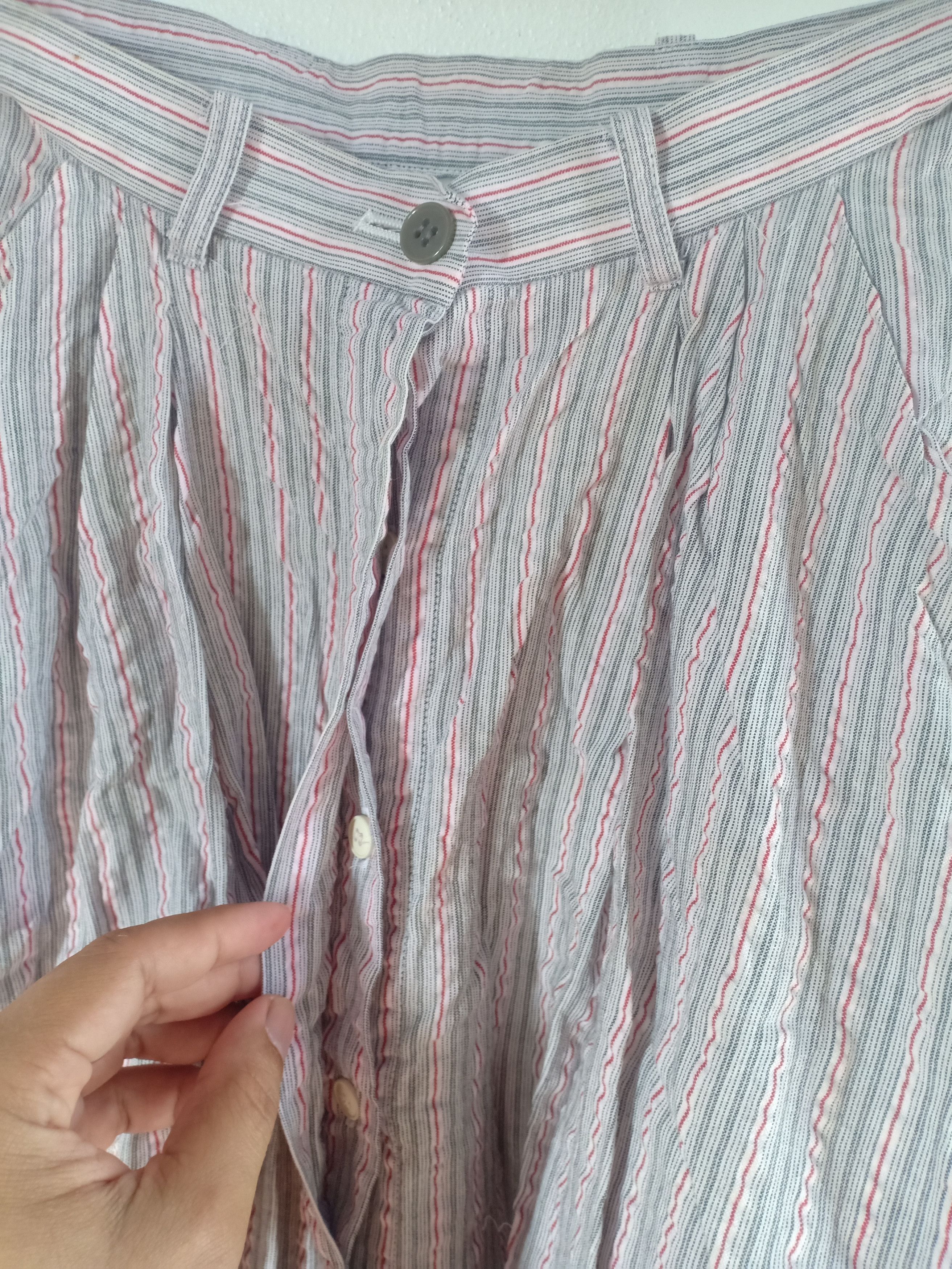 Norma Kamali NORMA KAMALI midi stripes skirt Size 24" / US 00 / IT 34 - 3 Thumbnail