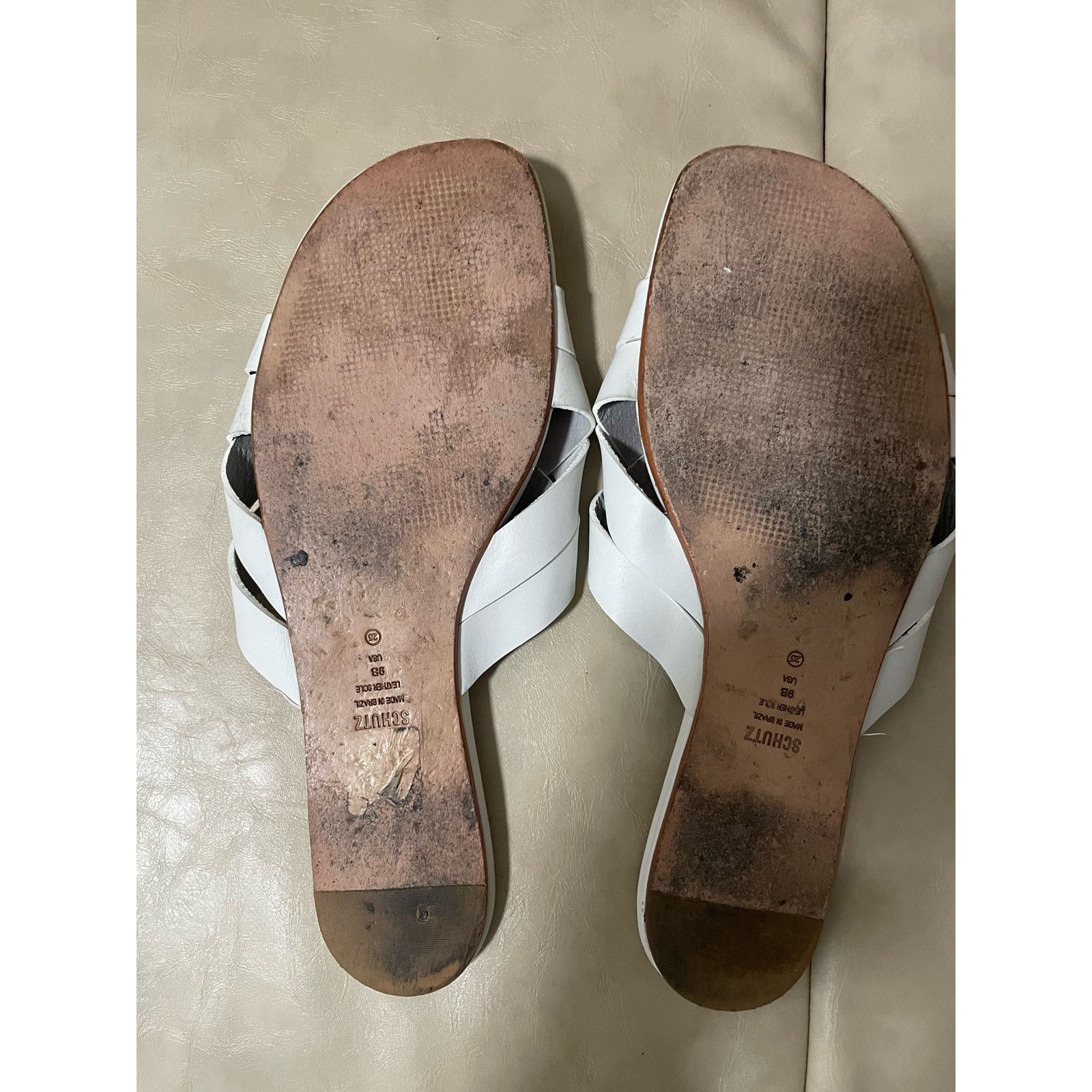 SCHUTZ Schutz - Tari Woven Leather Slide Sandals / white / 9B Size US 9 / IT 39 - 5 Thumbnail