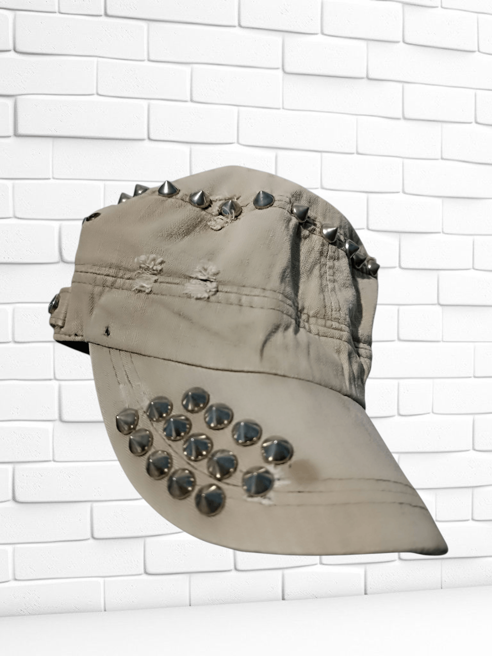 Japanese Brand Vintage Distressed Studded Patrol Cap Size ONE SIZE - 1 Thumbnail