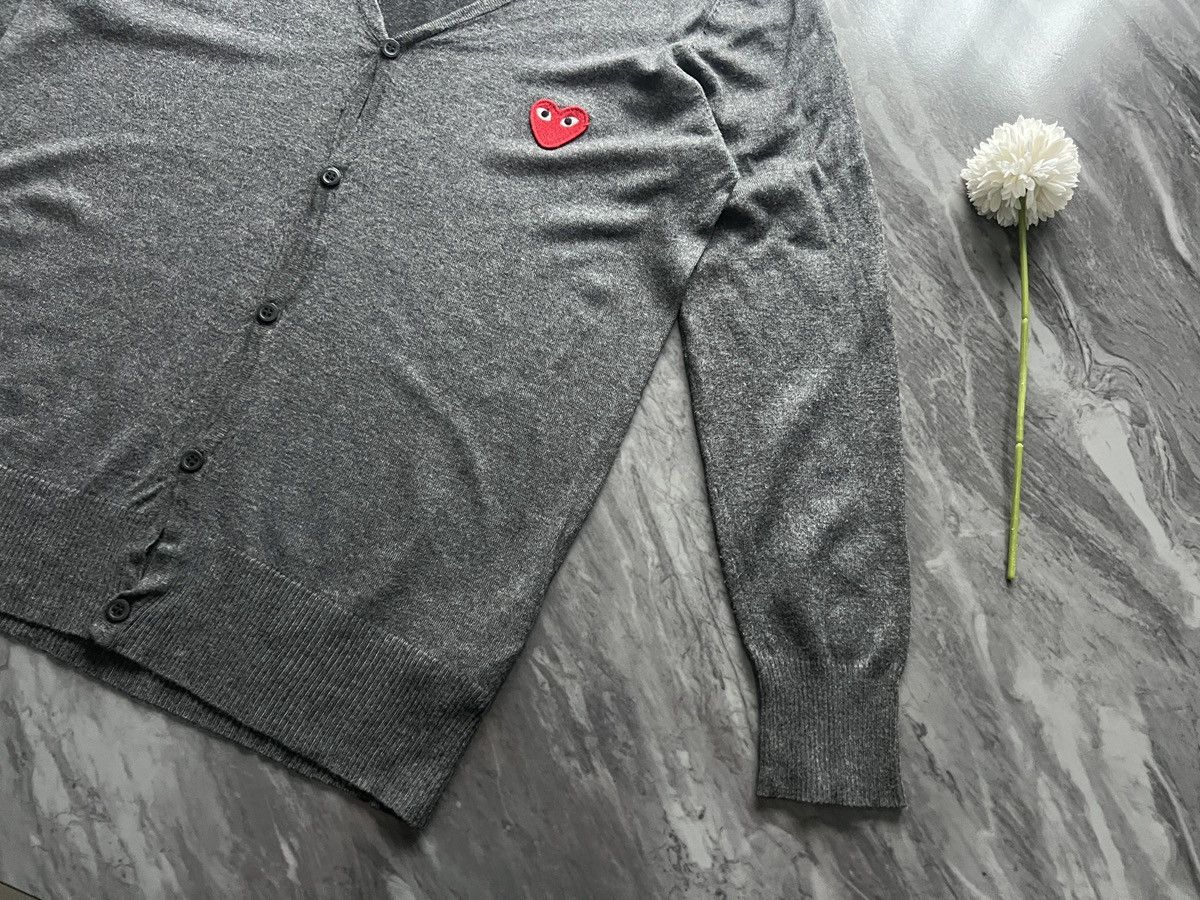 Comme des Garcons PLAY Comme Des Garcons : Play Cardigan Black Gray Heart Size US L / EU 52-54 / 3 - 4 Thumbnail