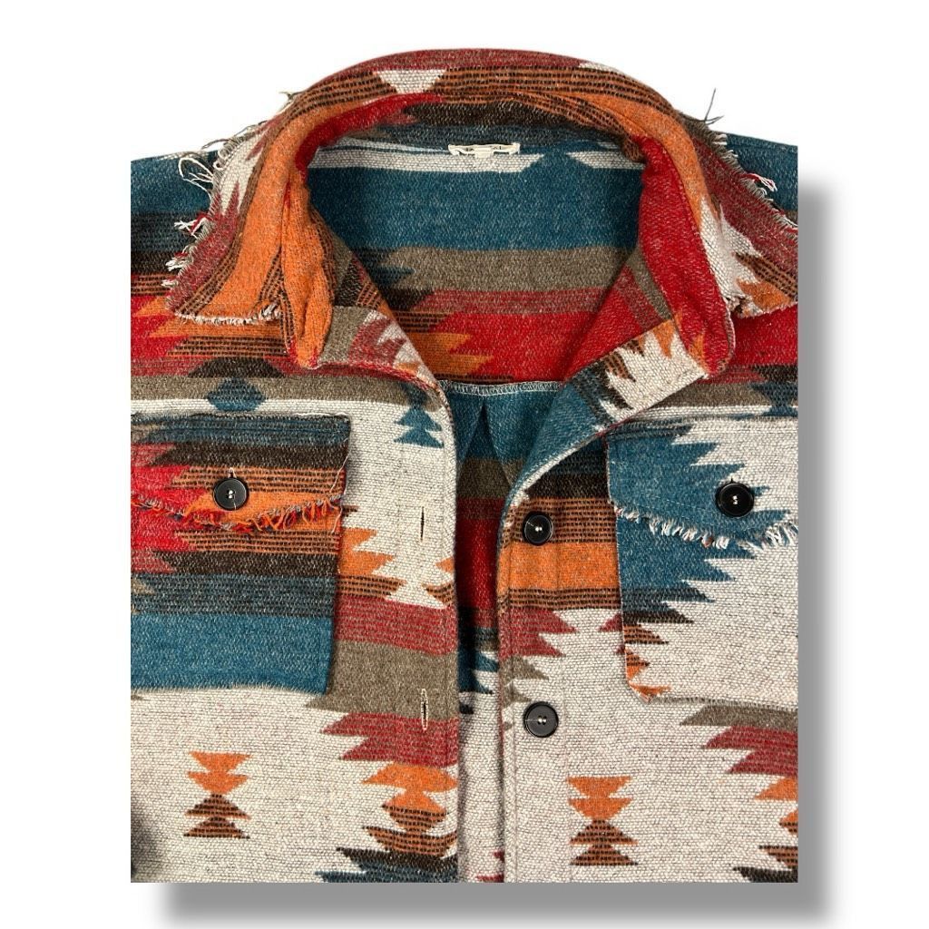 Other La Miel Western Aztec Oversized Distressed Jacket Size Mediu Size M / US 6-8 / IT 42-44 - 2 Thumbnail