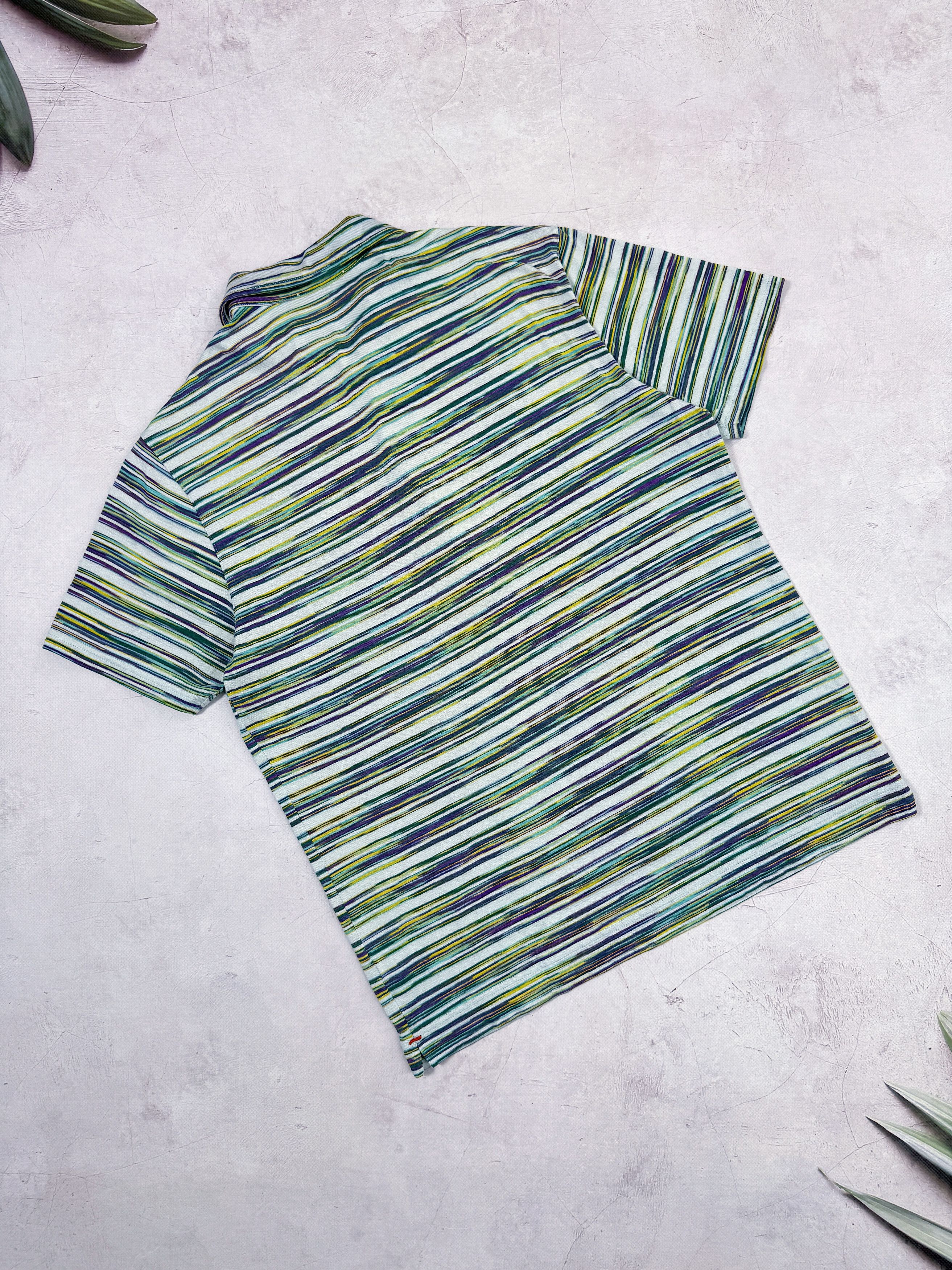 Missoni Missoni Polo T-Shirt Multicolor Abstract Striped Italy Size US M / EU 48-50 / 2 - 11 Thumbnail