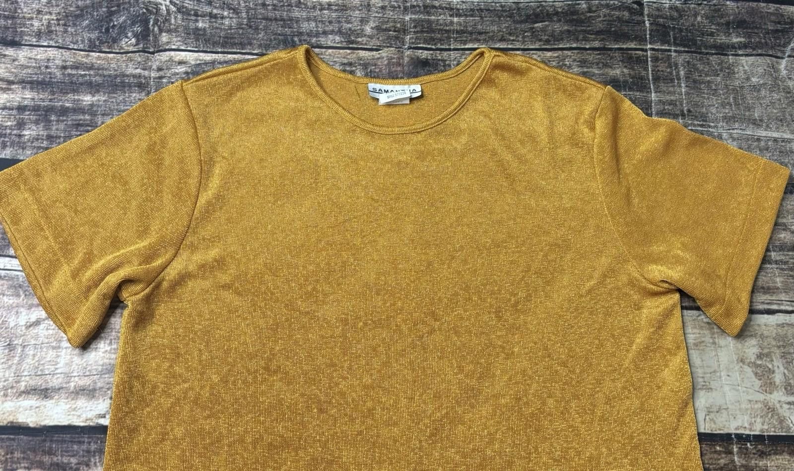 Other VTG Samantha Lee Top Women's L Silk Metallic 90s USA Size L / US 10 / IT 46 - 4 Thumbnail
