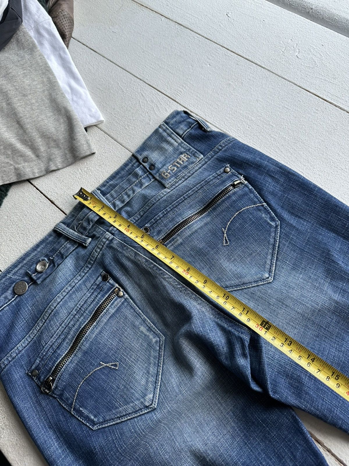 G-Star 🚨VNTG G STAR RAW BLUE FADED RARE AVANT GARDE JEANS Y2K Size 30" / US 8 / IT 44 - 15 Thumbnail