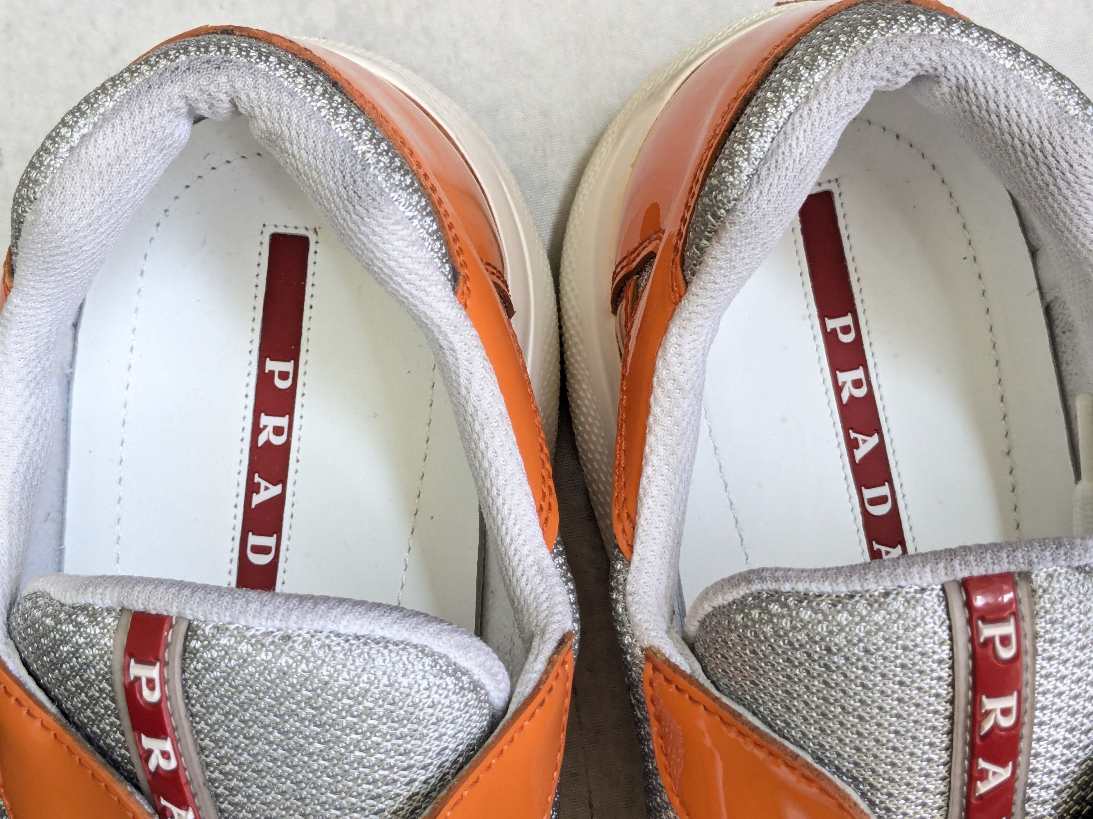 Prada Prada America's Cup Sneakers Orange 12 Patent Low Tops Size US 12 / EU 45 - 5 Thumbnail