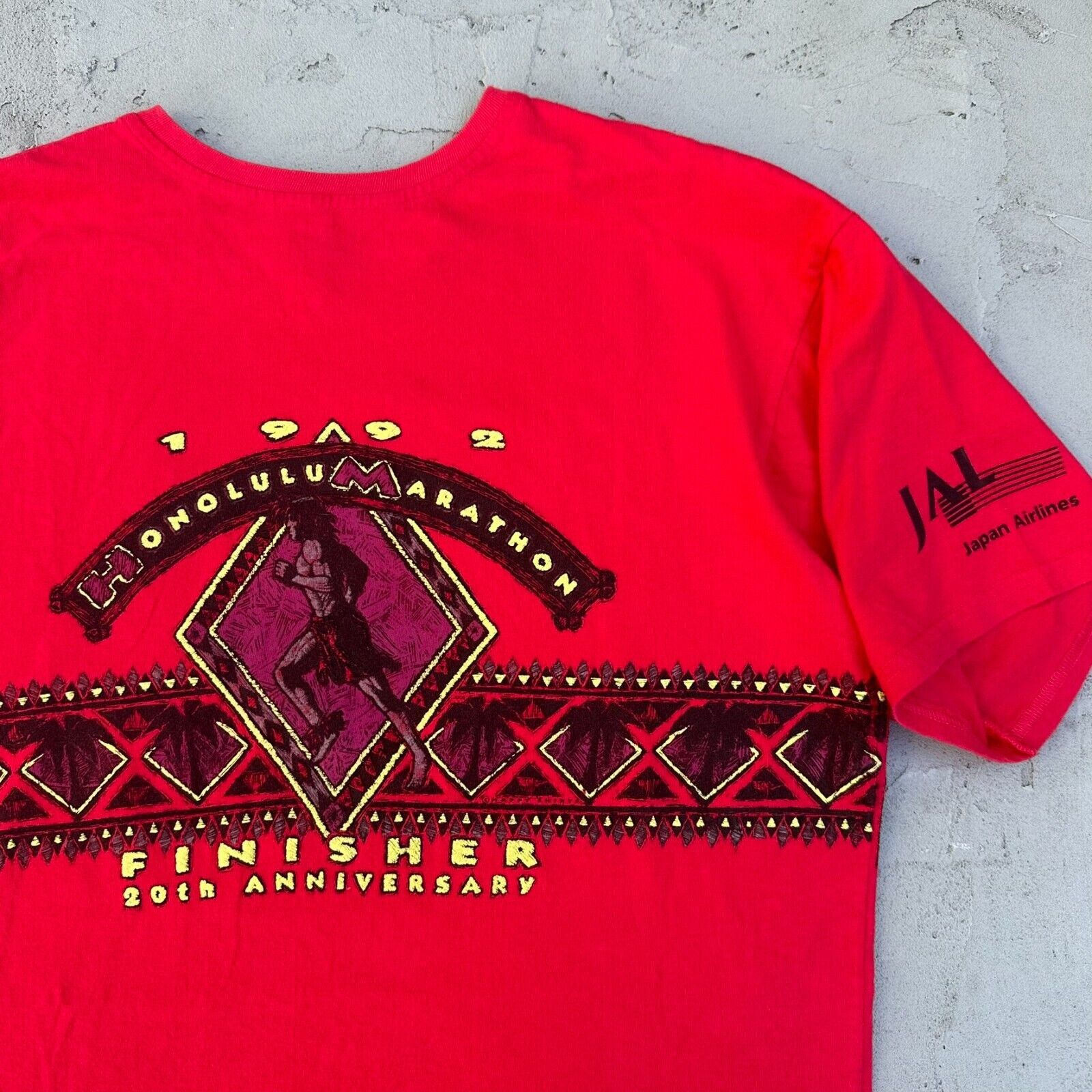 Hanes × Vintage Vintage Honolulu Marathon Finisher Hawaii 1992 T Shirt Size M / US 6-8 / IT 42-44 - 2 Thumbnail