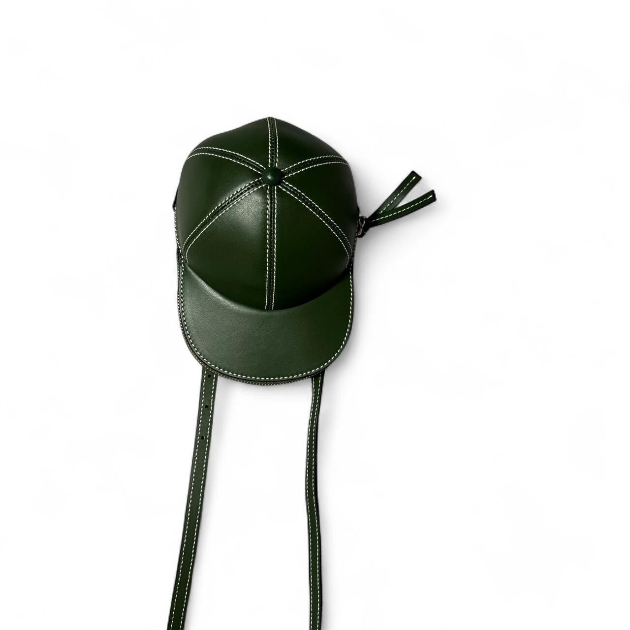 JW Anderson JW Anderson green leather baseball cap with adjustable strap Size ONE SIZE - 1 Thumbnail