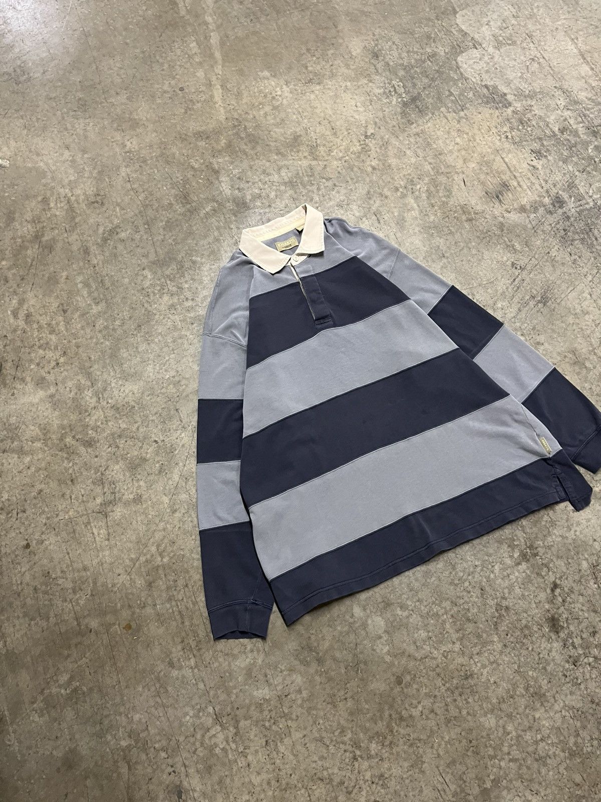 Polo Ralph Lauren × Vintage Rugby vintage stripped polo style longsleeve rare preppy Size US XL / EU 56 / 4 - 3 Thumbnail