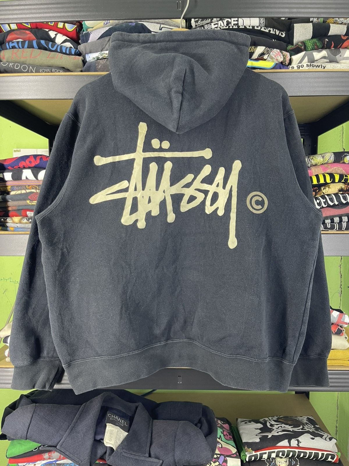 Stussy 2000's Vintage Stussy Pigment Dyed Hoodie Blue Black Size US M / EU 48-50 / 2 - 2 Thumbnail