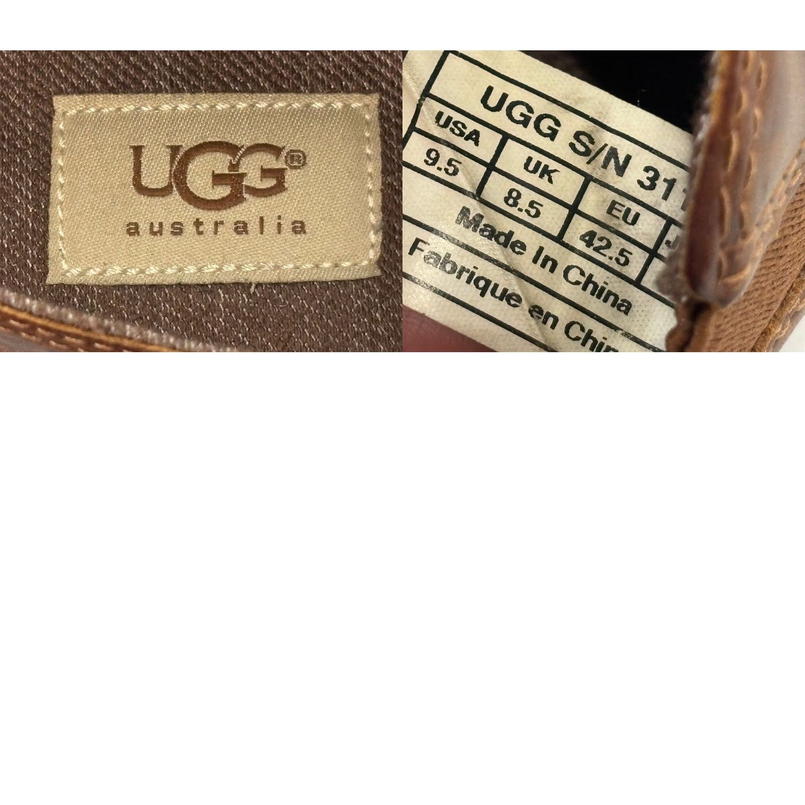 Ugg UGG Australia Vanowen Sneaker Men 9.5 Brown Leather Slip-On Shearling Casual Mens Size US 9.5 / EU 42-43 - 8 Thumbnail