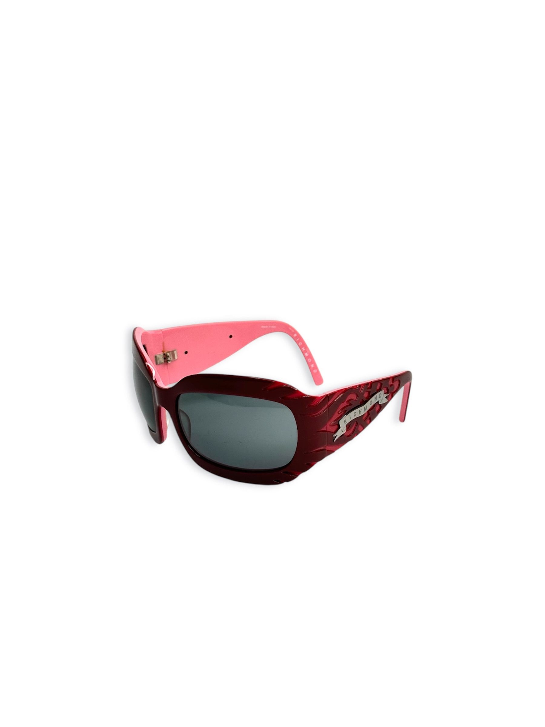 John Richmond Richmond Pink flames punk rock oval sunglasses Size ONE SIZE - 2 Thumbnail