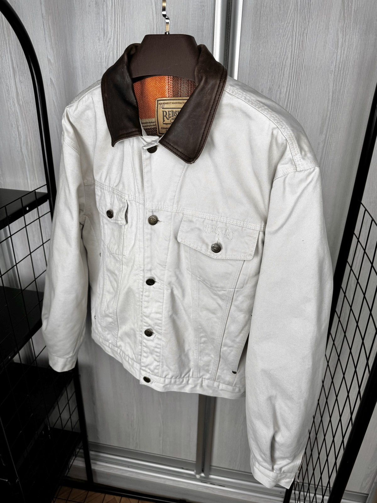 Other Redskins vintage 00s y2k Trucker Bomber leather collar jackt Size US M / EU 48-50 / 2 - 6 Thumbnail