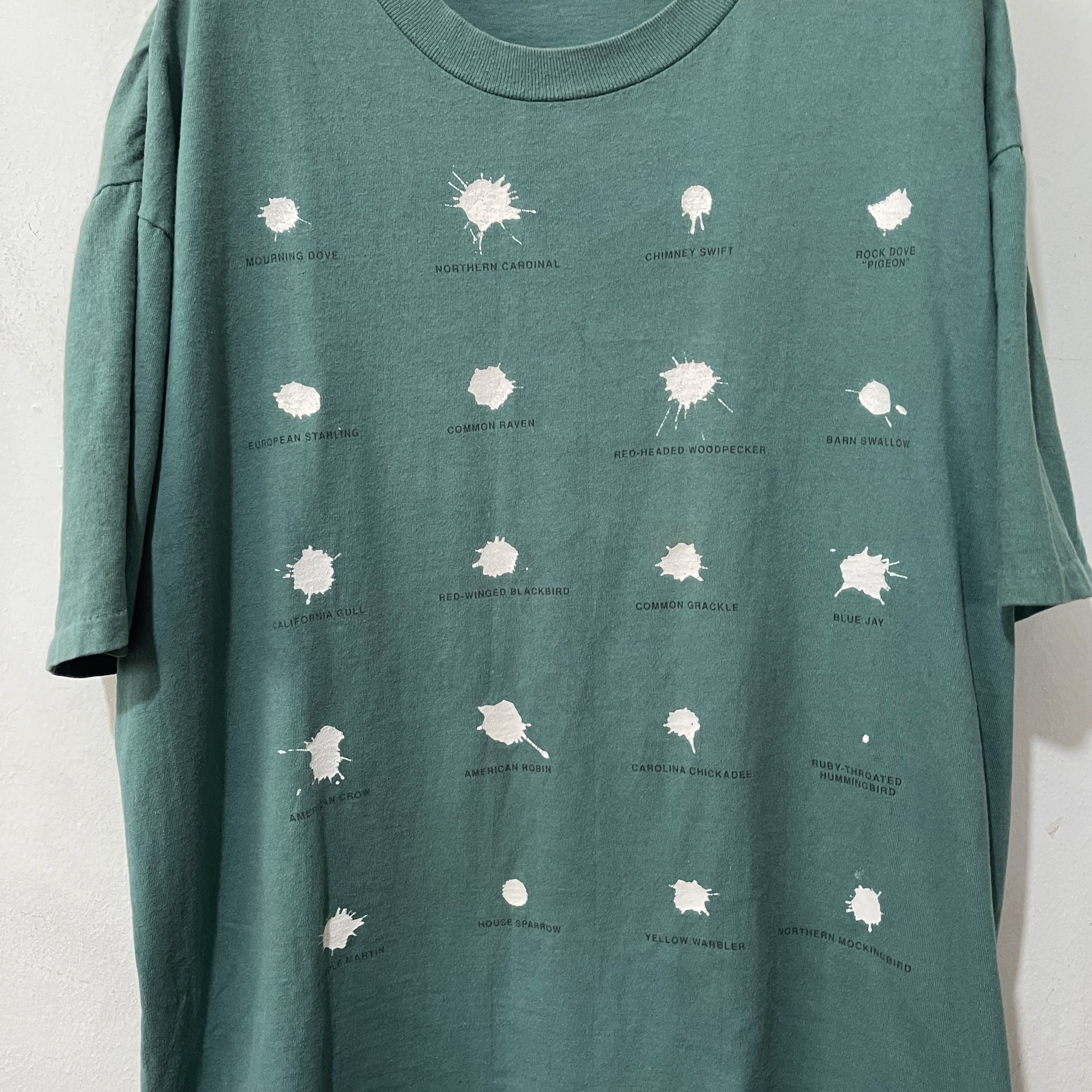 Vintage Vintage 90s Bird Poop Identification T-Shirt Size US XL / EU 56 / 4 - 2 Thumbnail
