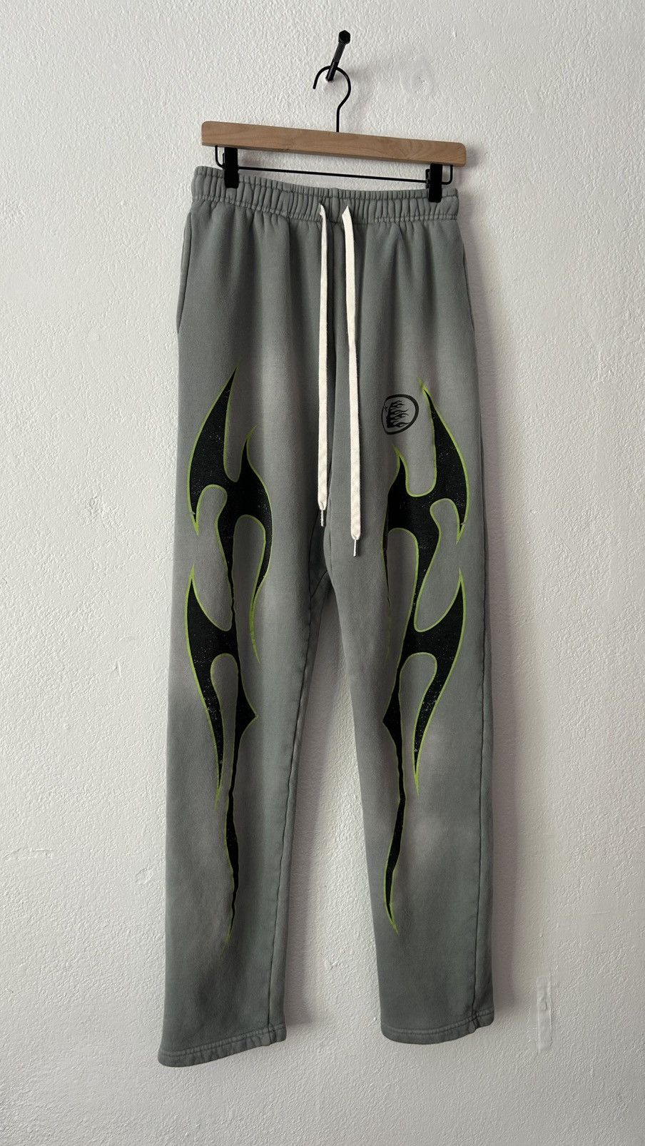 HELLSTAR Hellstar Grey Green Future Flame Sweats Size US 32 / EU 48 - 2 Thumbnail