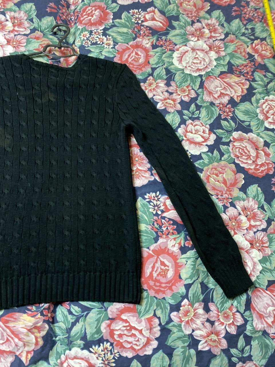 Polo Ralph Lauren × Vintage Vintage Polo Lauren Ralph Lauren Cable Knit V Neck Sweater Size L / US 10 / IT 46 - 7 Thumbnail