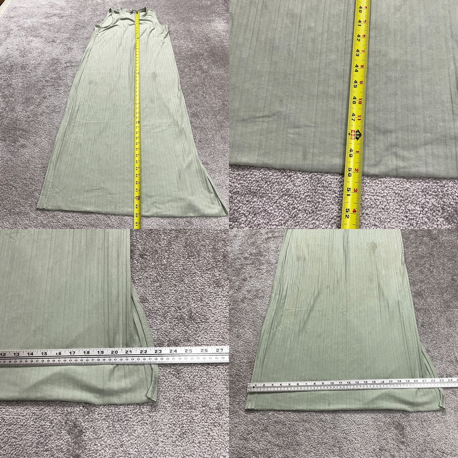 Vintage VINTAGE A New Day Maxi Dress Women's Medium Green Casual Bohemian Sleeveless 90s Size M / US 6-8 / IT 42-44 - 8 Thumbnail