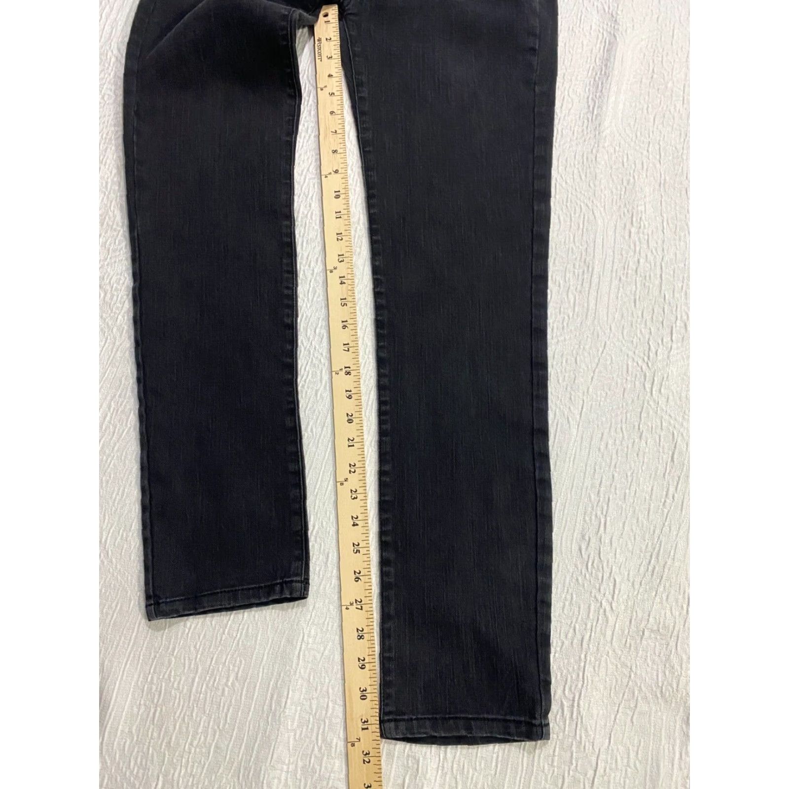 Denime Cello Jeans Slim Denim 13 Black Juniors Womens Jeans Straight Stretch 5-Pocket Design Inseam 31 in Modern Denim Size 34" / US 12 / IT 48 - 7 Thumbnail
