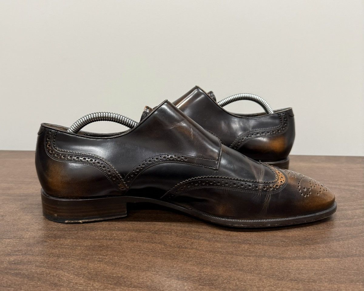 Bally Bally Brown Leather Monk Strap Brogue Shoes Size US 9 / EU 42 - 8 Thumbnail