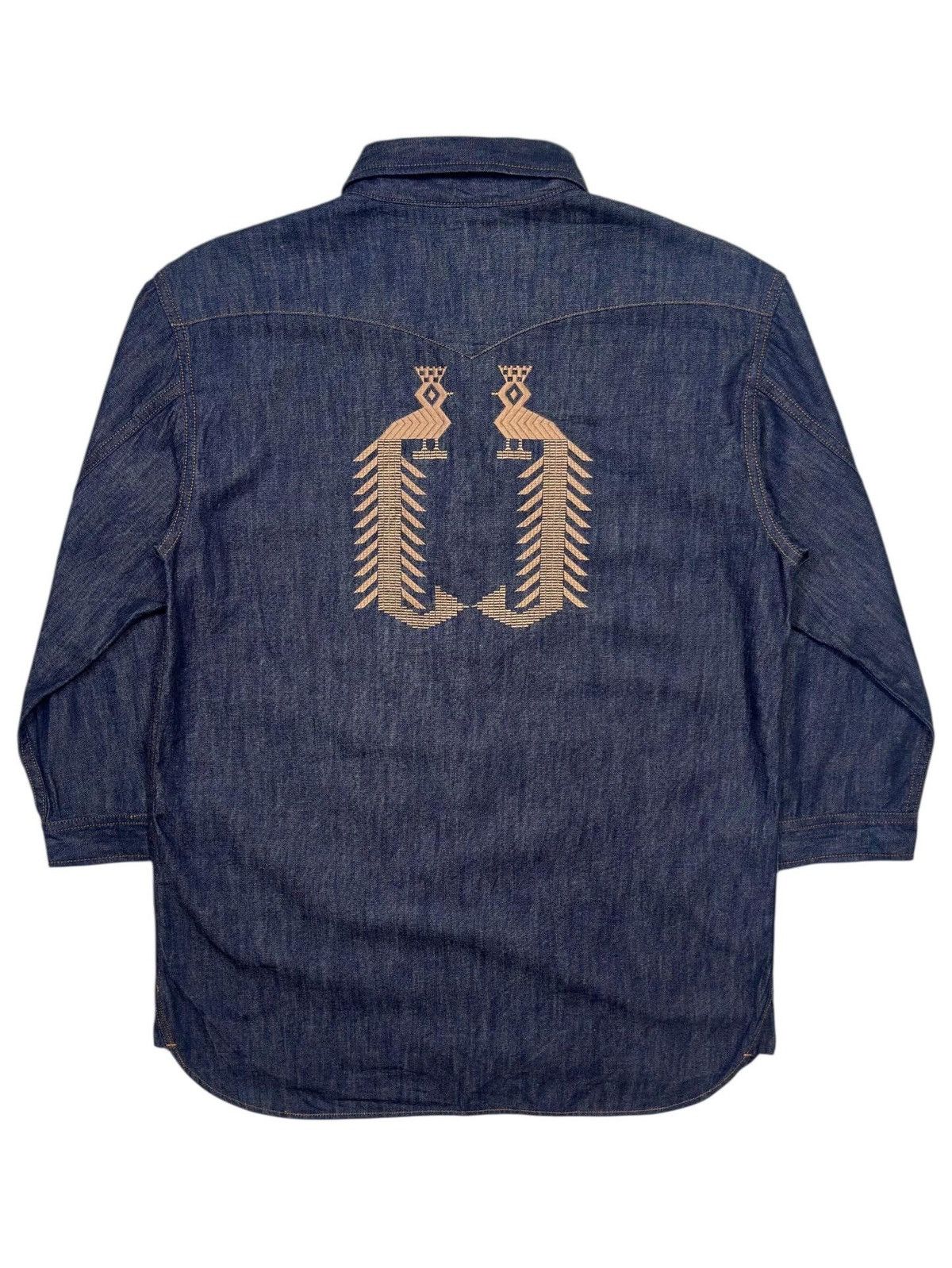 Ego Tripping 2015 EGO TRIPPING EBROIDERY INDIGO DENIM SHIRT Size US M / EU 48-50 / 2 - 6 Thumbnail