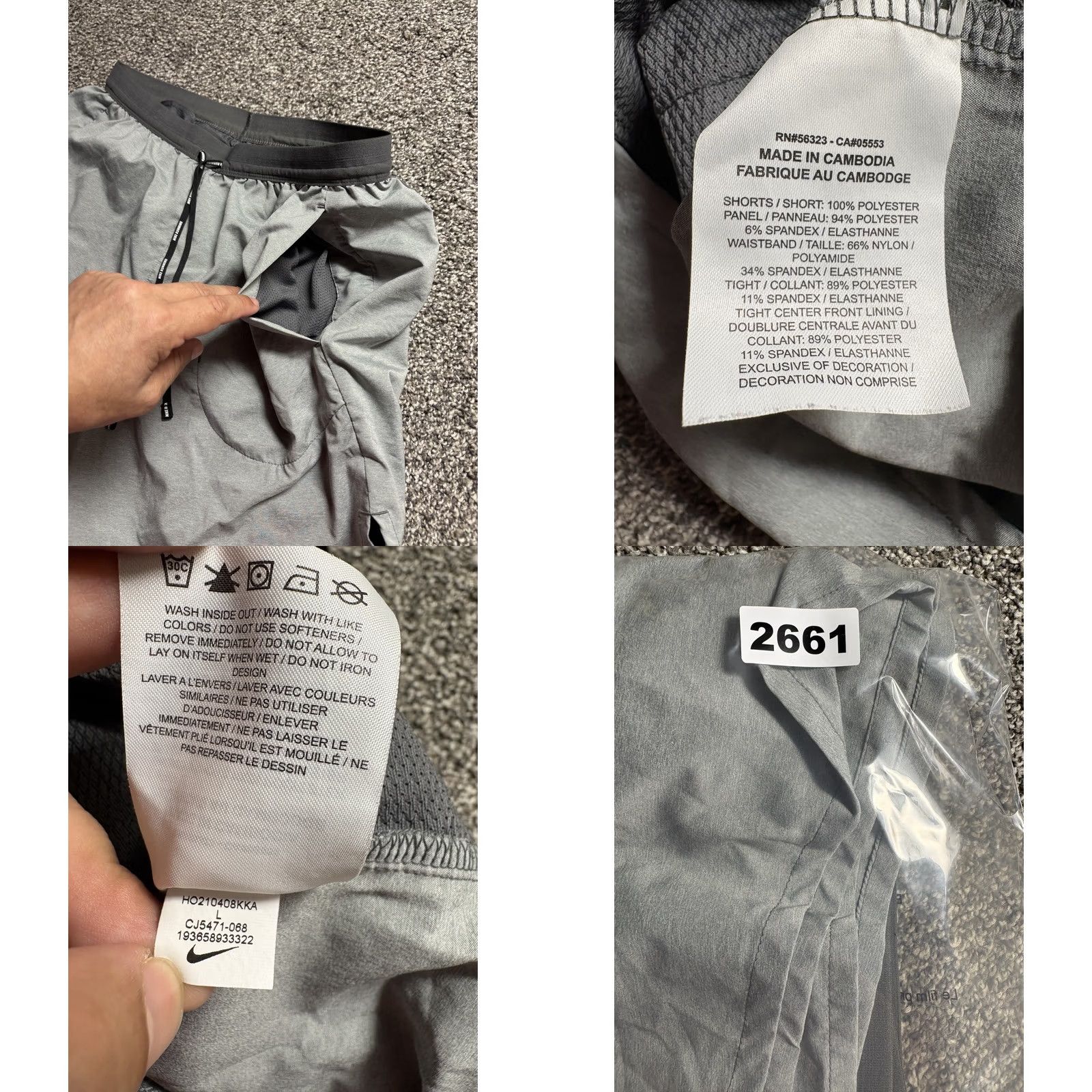 Nike Nike Flex Stride Running Shorts Mens Large Gray 5" CJ5467 Size US 33 - 8 Thumbnail
