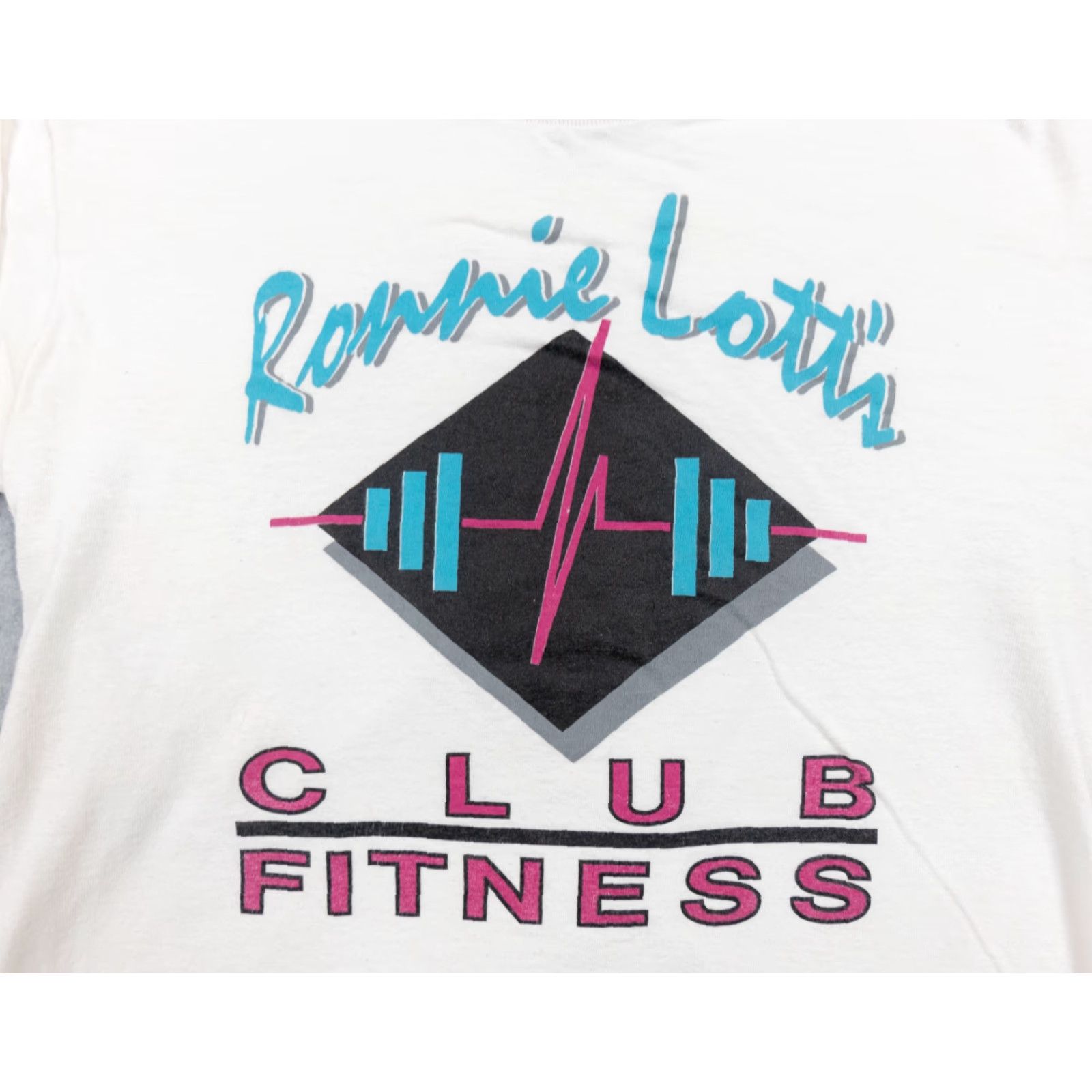 Vintage VINTAGE Ronnie Lott's Club Fitness Long Sleeve Shirt Adult Medium White 90s Graphic Mens Size US M / EU 48-50 / 2 - 2 Thumbnail