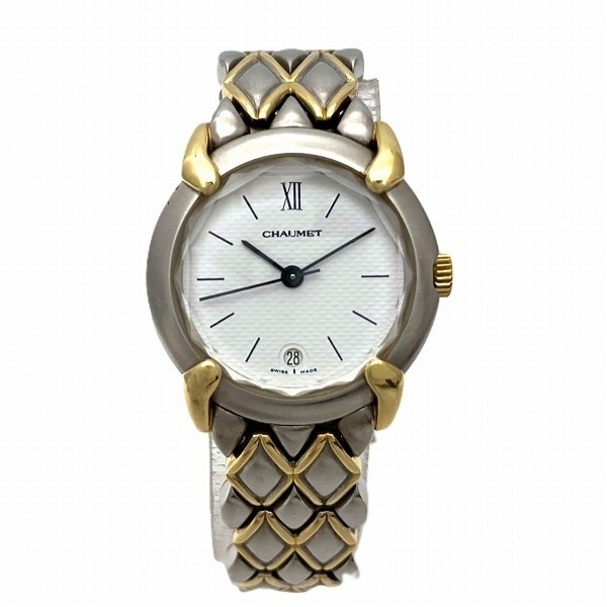 Chaumet Griffith Date Quartz Watch Women's in White